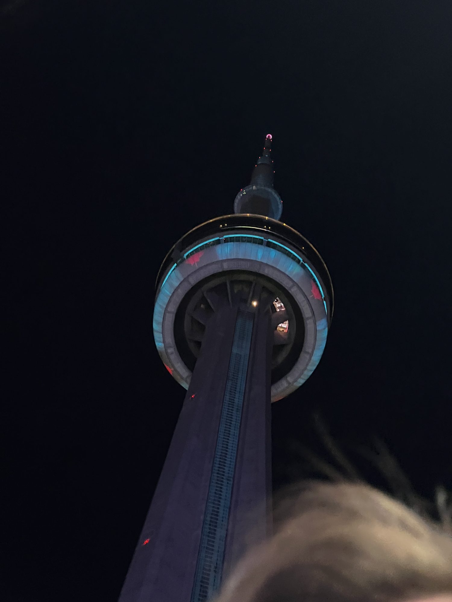 CN Tower at night on a residence outing